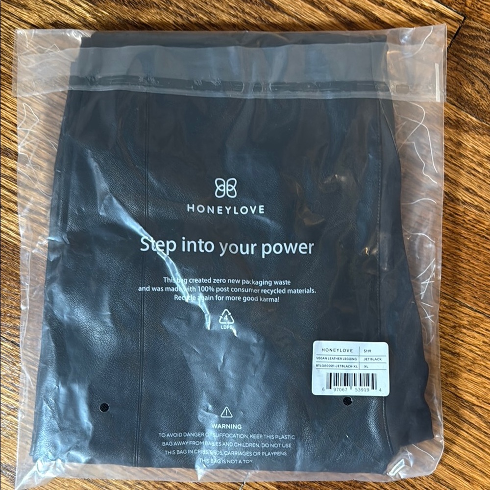 Honeylove Vegan Leather Legging sz XL